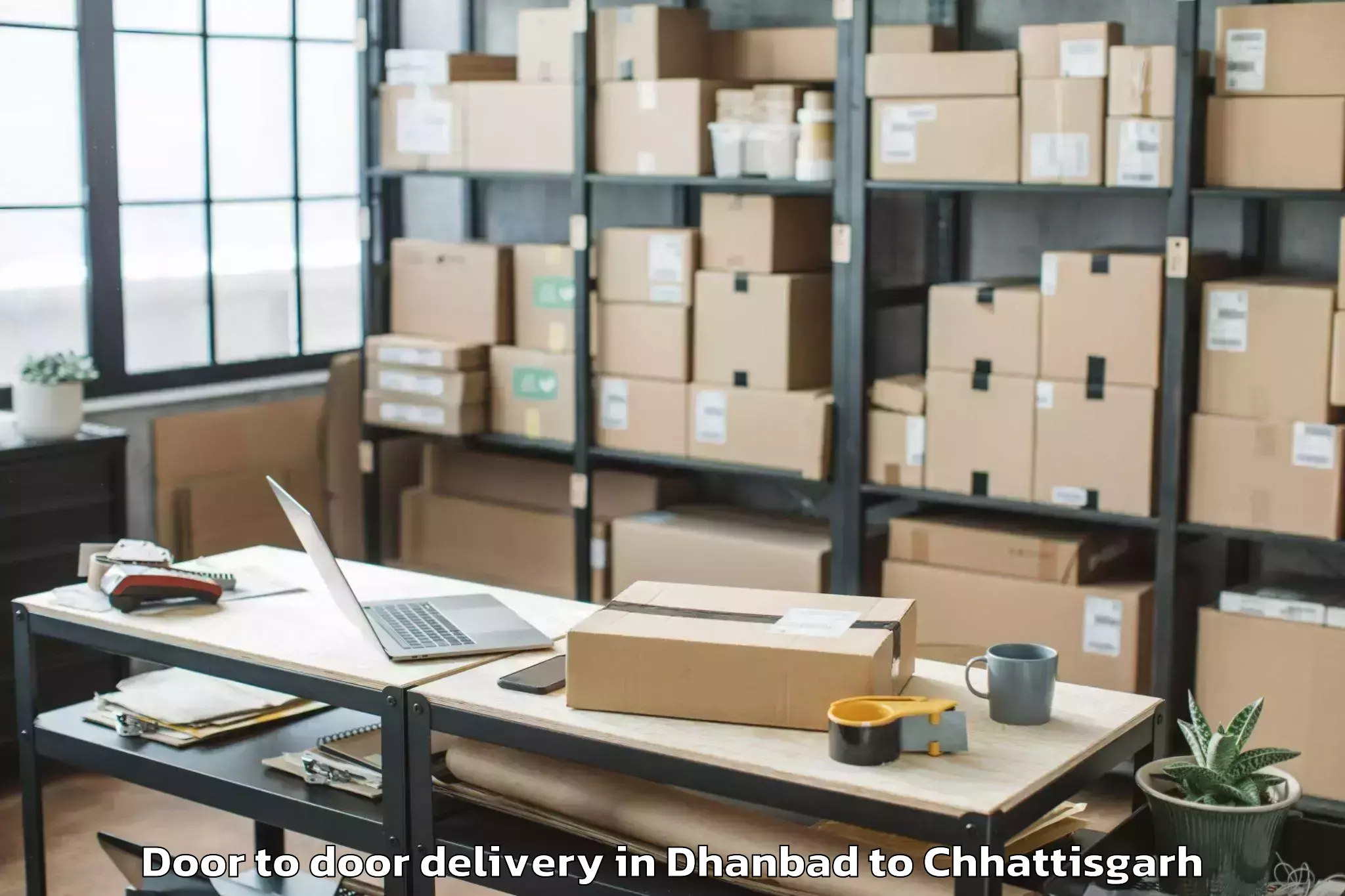 Dhanbad to Gunderdehi Door To Door Delivery Booking